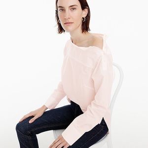 ‼️SOLD J. Crew Funnelneck Crepe Blouse Blush Pink